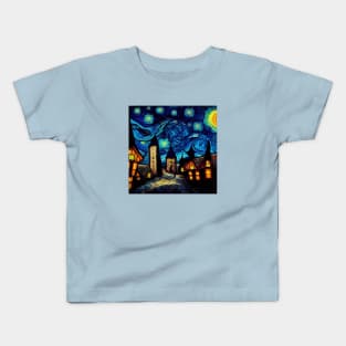 Starry Night Over Hogsmeade Kids T-Shirt